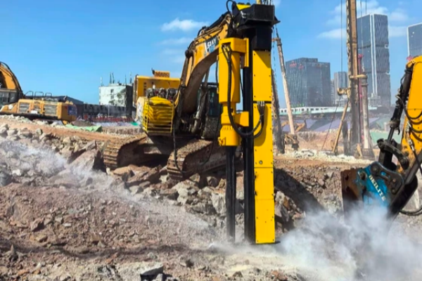 Integrated drilling and splitting machine for non-explosive excavation integrated drilling and splitting machine for controlled rock breaking