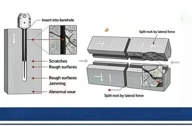 splitter operation problems wedge scratches lubrication