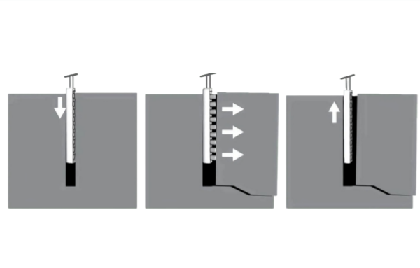 piston rock splitter hydraulic pump and splitting rod system